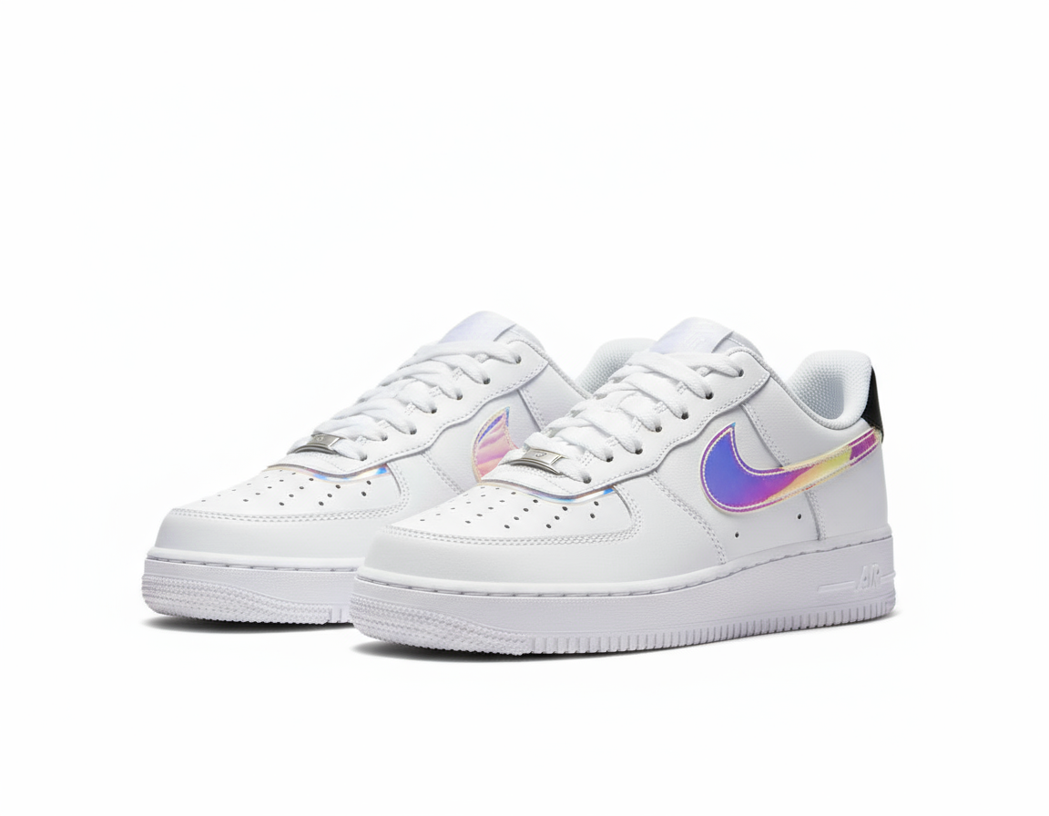 AIR Force reflection White Iridescent Accent Sneakers for Women